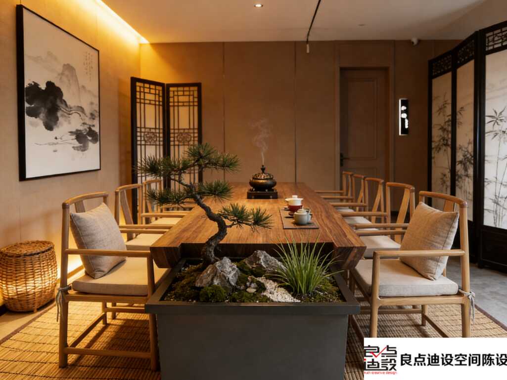 爆款新中式茶馆装修软装设计揭秘!禅意空间这样装，美到不想走!​